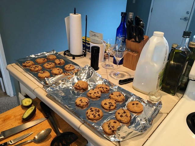 I made chocolate chip cookies