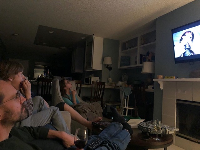 After dinner we watched Star Wars.  It seemed appropriate!